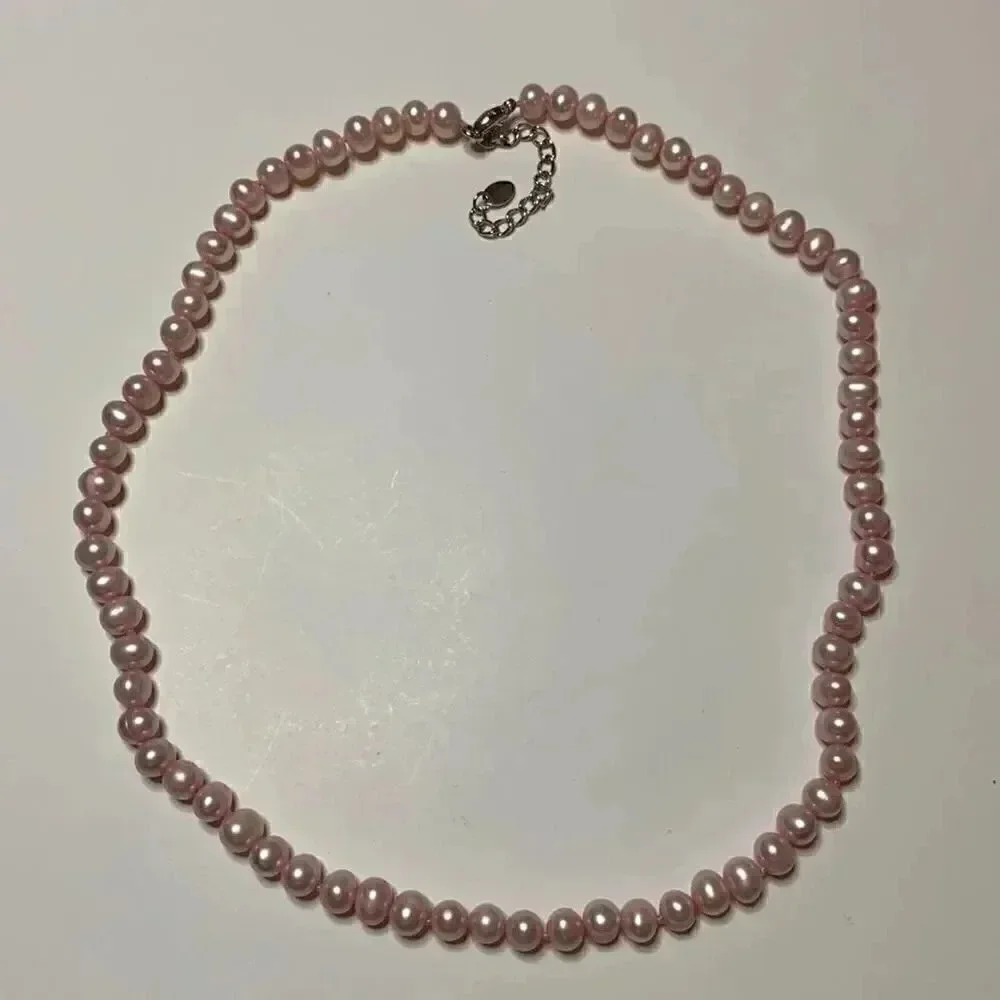 Freshwater Pearl Necklace with 925 Silver Clasp